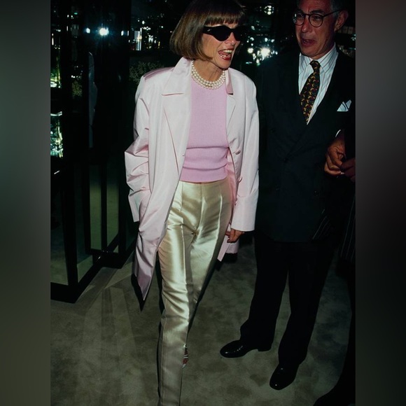 GIANNI PETITE Red Silk High Waist Cuffed Ankle Cropped Pants • Vintage 90s • 4 P - Picture 15 of 16